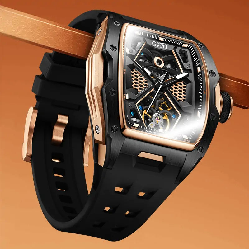 BG5501 Stainless Steel Tonneau Watch