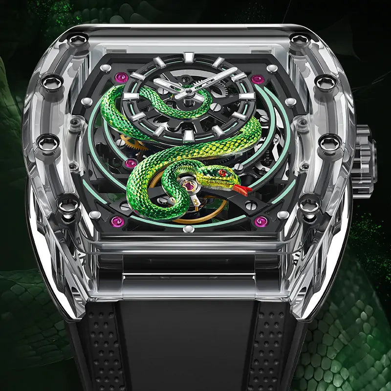 BG6004 Snake K9 Crystal Tourbillon