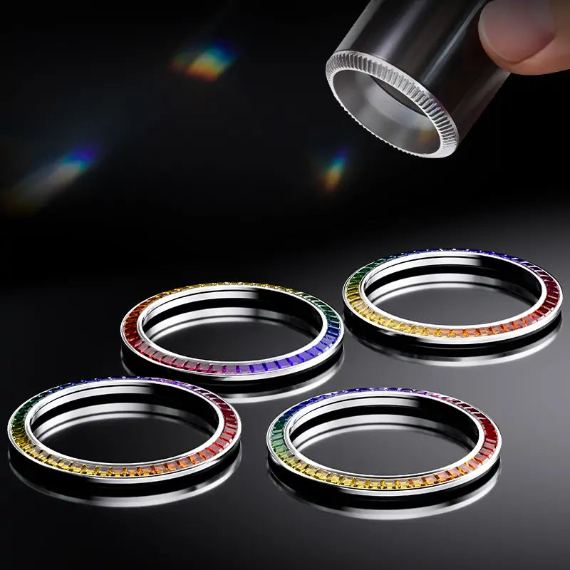 BG7002 Rainbow Bezel Crystal Tourbillon